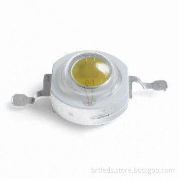 1W High-power LED, Green Color, 525nm, with Peak Current of 350mA, 60lm